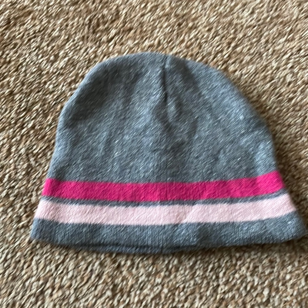 Girls gray beanie hat